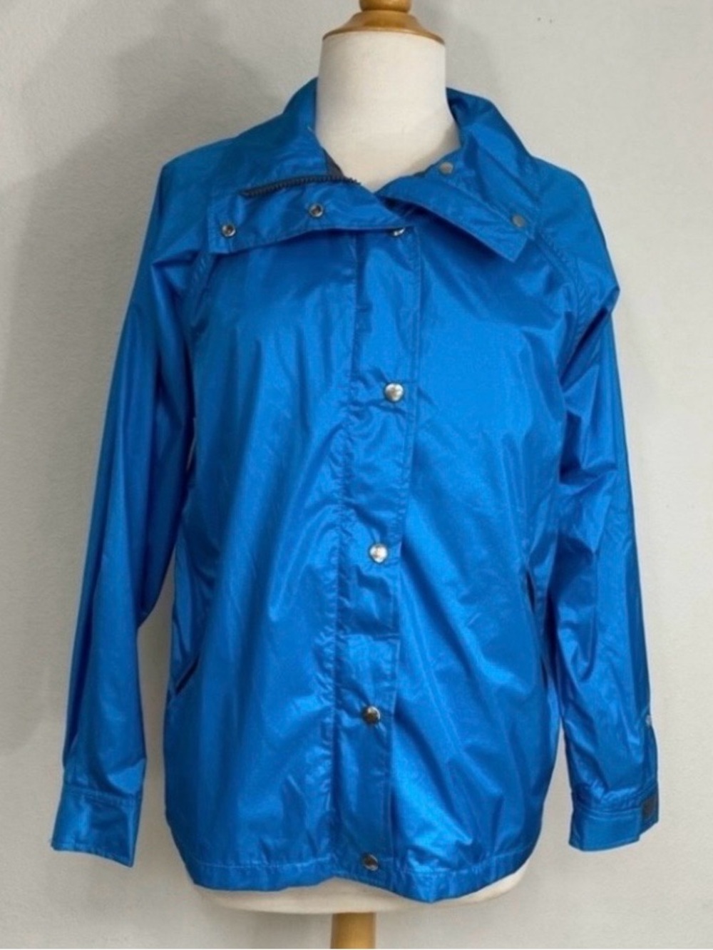 Vintage Solstice Women Turquoise Full Zip Windbreaker Jacket Size Medium Outdoor